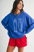 3434GK Oversized Graphic Knit Sweater Unisex , , , Long Sleeve Tee