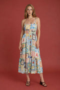 Positano Motif Spaghetti Strap Side Strap Midi Dre Unisex , , , Long Sleeve Tee