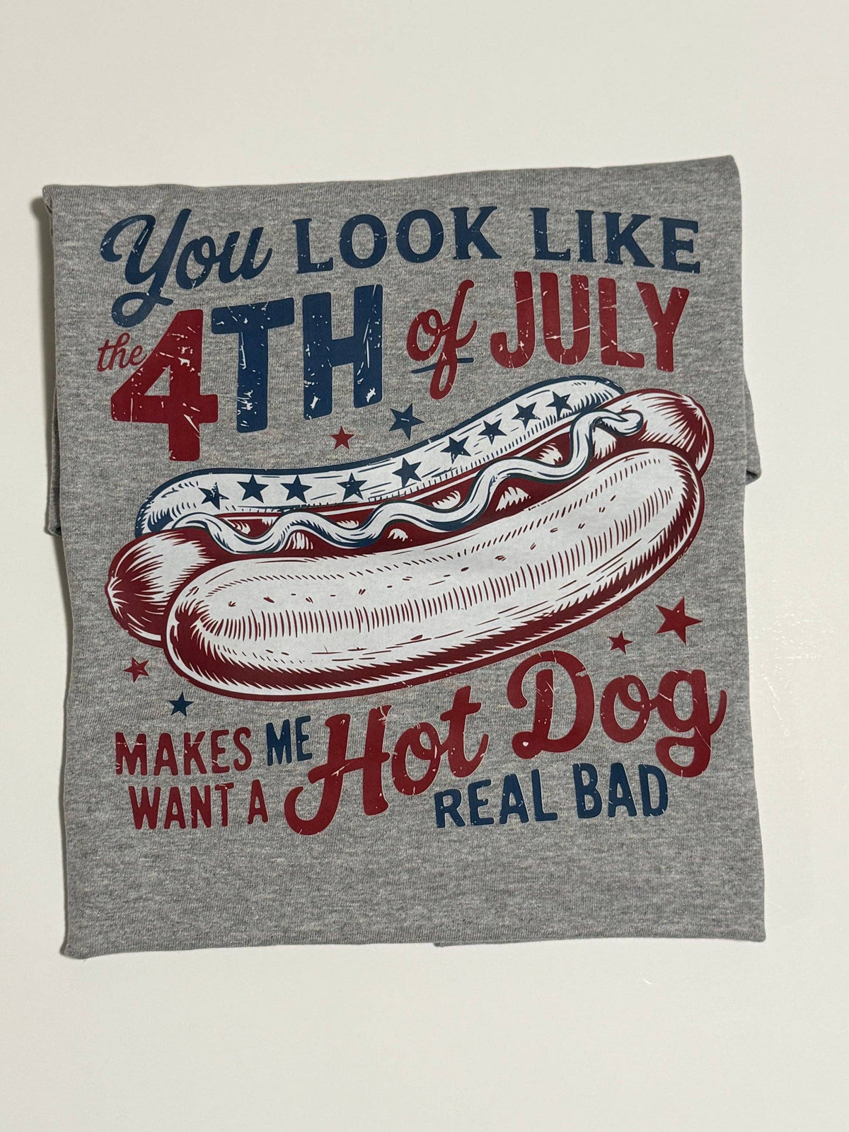 4th July Hot Dog Unisex , , , Long Sleeve Tee