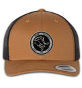 Hammerhead Shark 6 Panel Trucker Snap Back Caramel Black Hat Unisex , , , Long Sleeve Tee