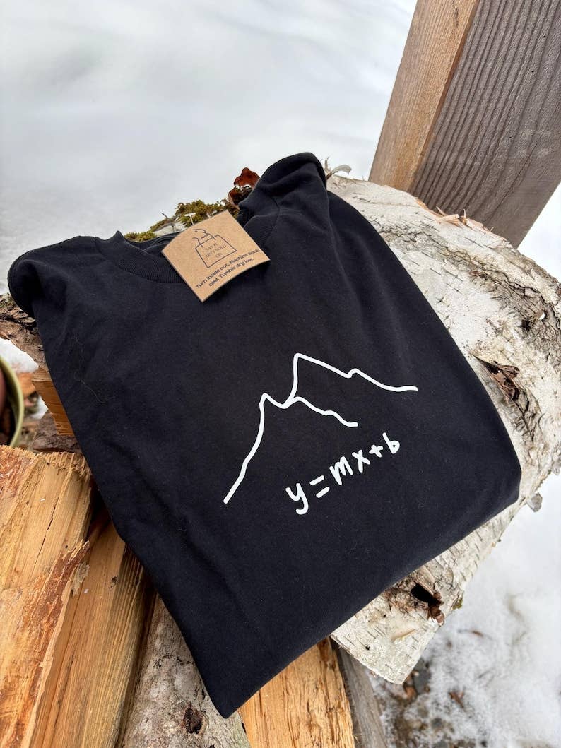 Funny Ski : Math Slope Pun, Snowboard Graphic Unisex , , , Long Sleeve Tee
