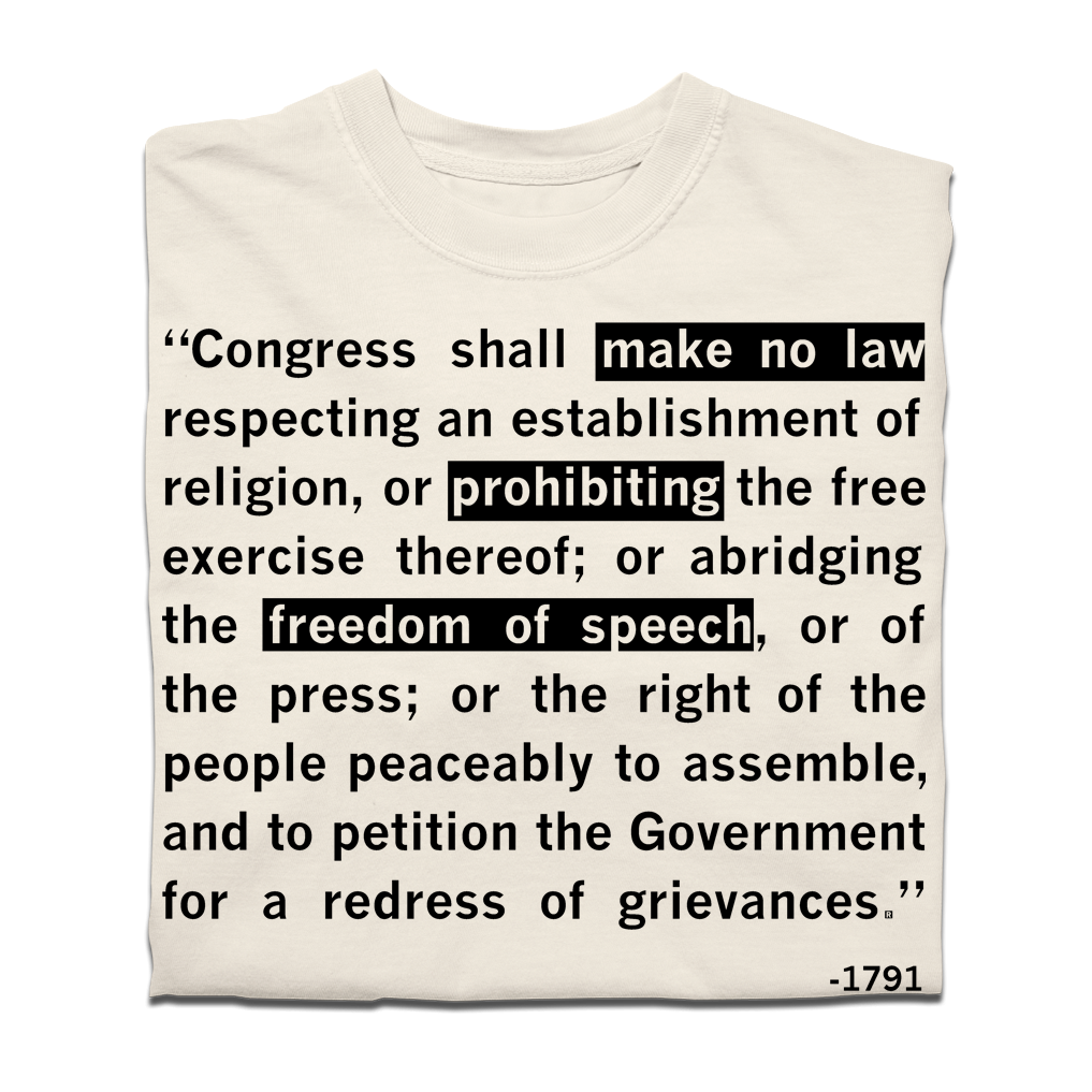 The First Amendment Heavyweight Unisex , , , Long Sleeve Tee
