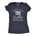 Save the Chubby Mermaids Women's T Shirt Unisex , , , Long Sleeve Tee