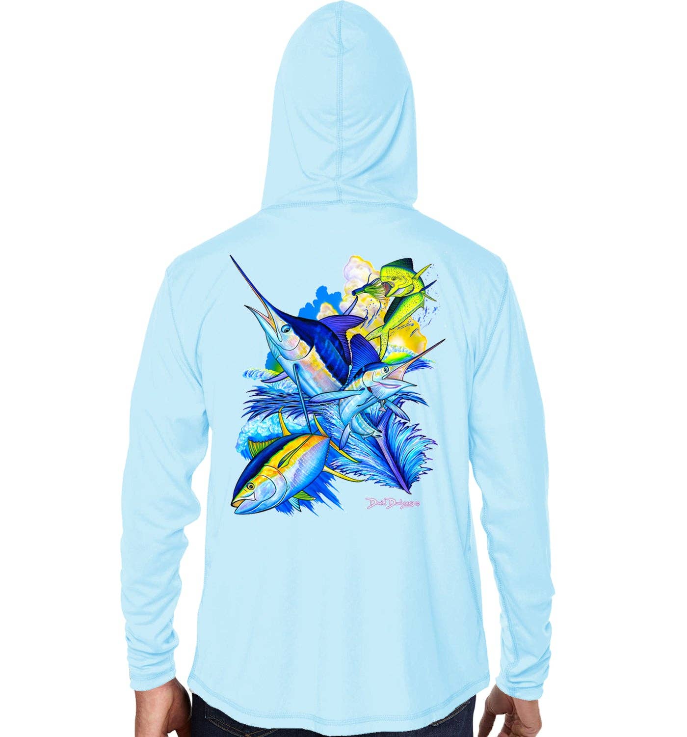 Men's Offshore Slam Arctic Blue Performance Unisex , , , Long Sleeve Tee