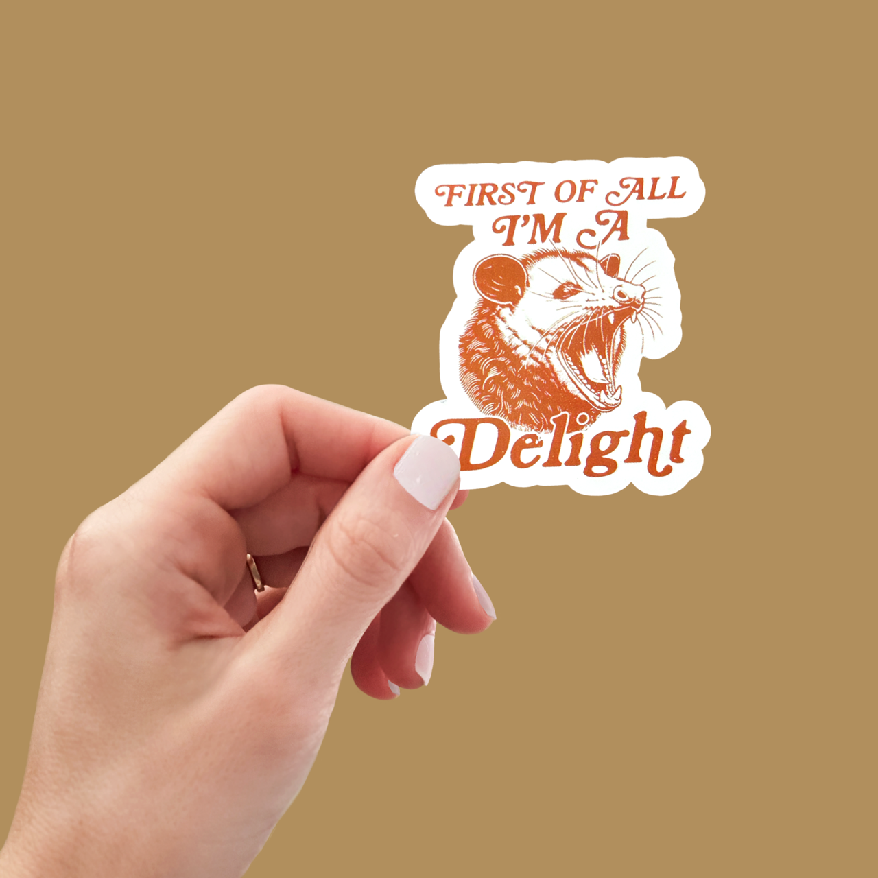 I'm A Delight Sticker Unisex , , , Long Sleeve Tee