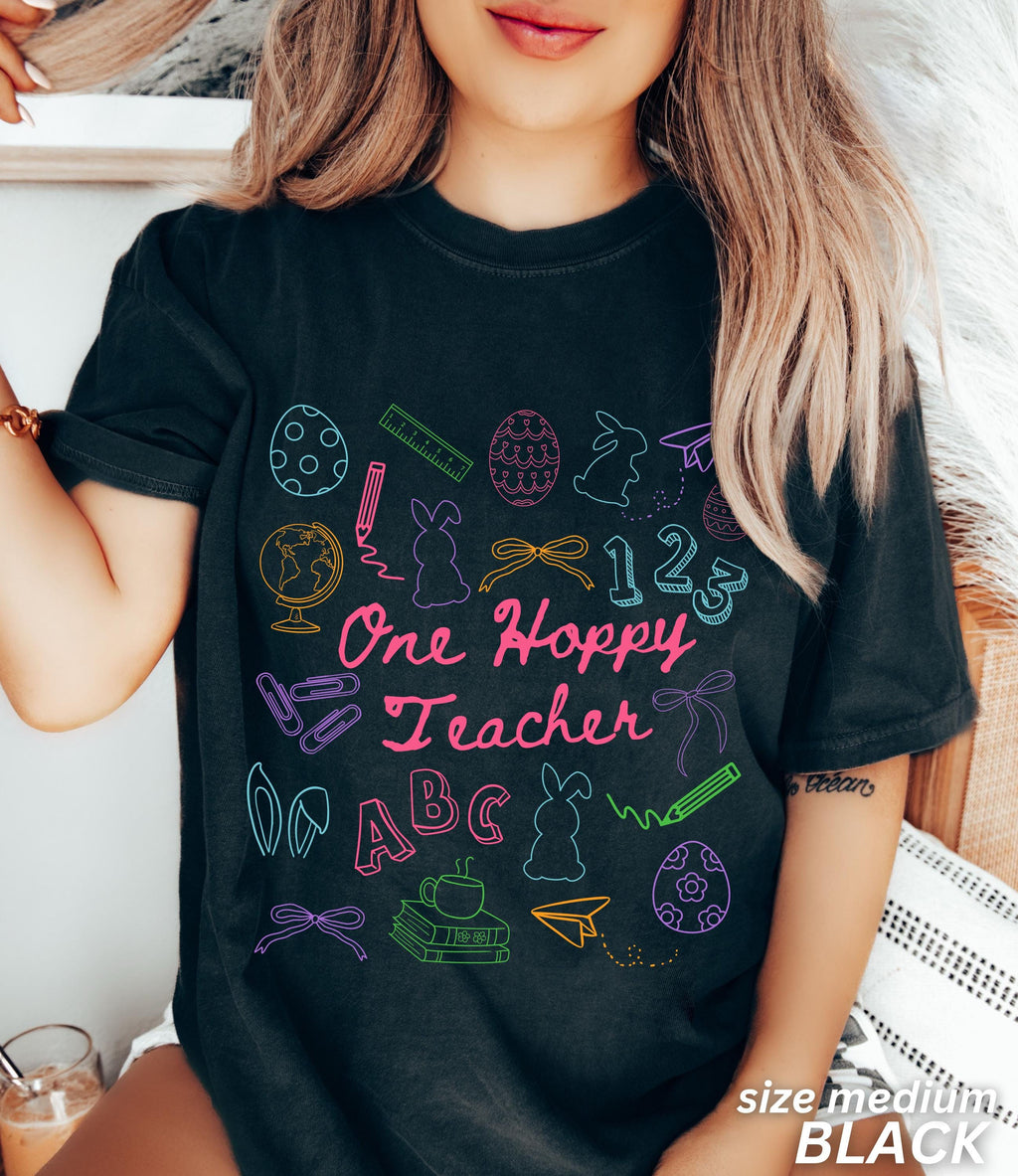 Easter Teacher Hoppy Teacher Comfort Colors Teacher Elementary Teacher Easter Tee Teacher
