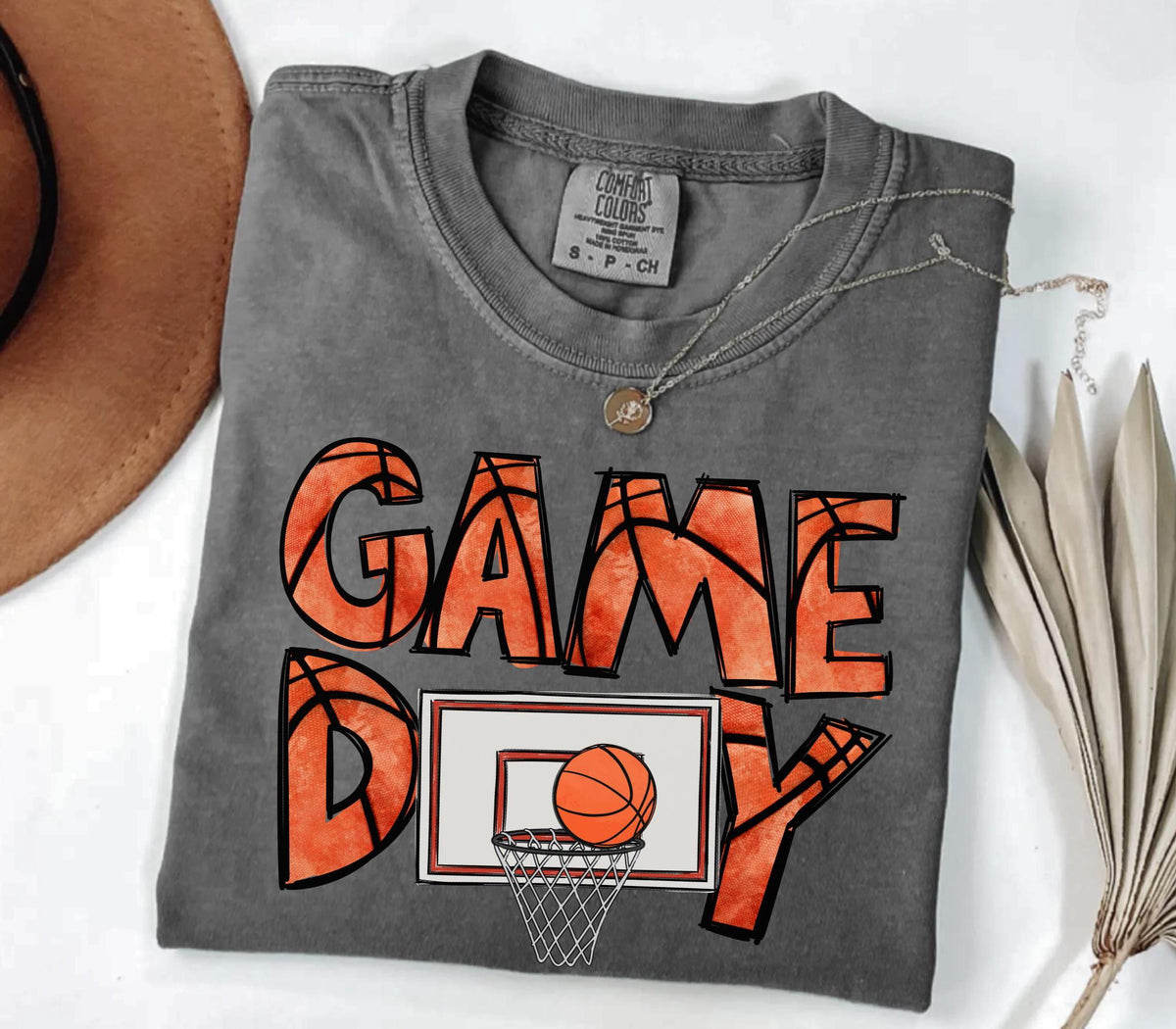 Basketball Game Day Comfort Colors Basketball Sports Mom Fan Tee
