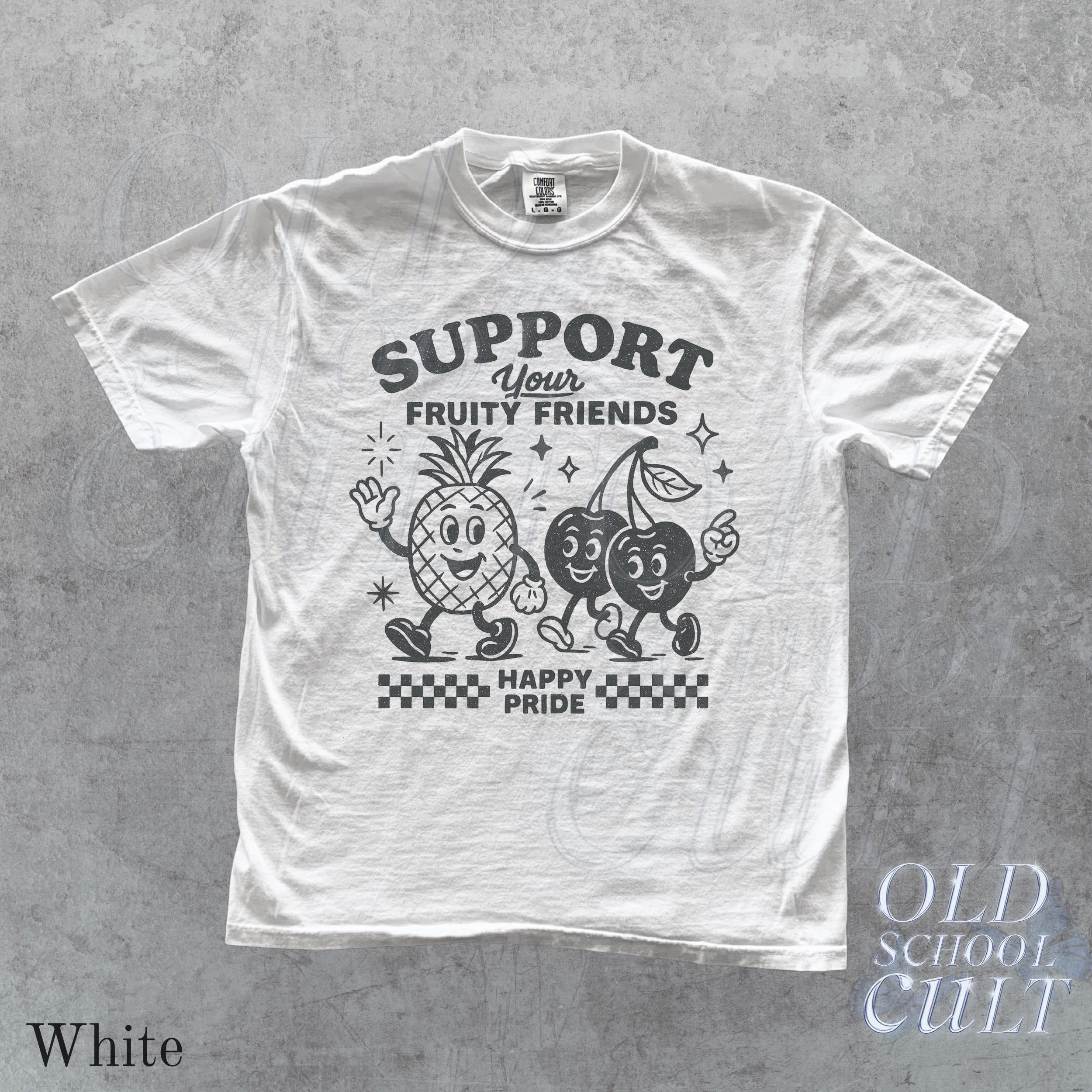Fruity Friends Lgbtqia Pride Gay Rights Pride Rainbow Pride Parade Lgbtq Support Lesbian Comfort Colors