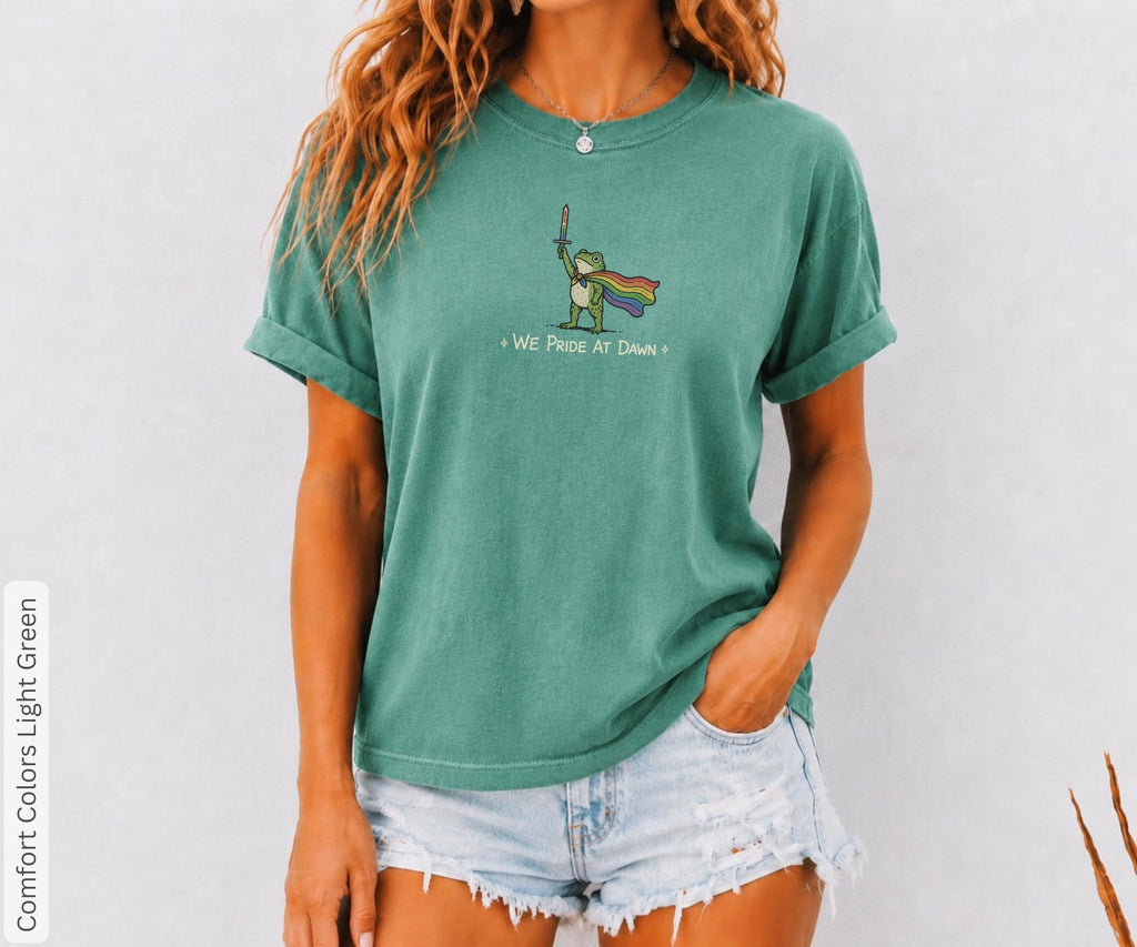 Pride Ride Dawn Frog Flag Comfort Colors Unisex