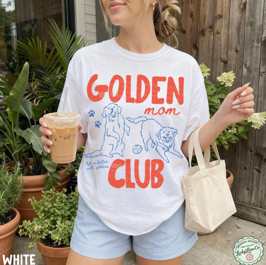 Golden Mom Club Golden Dog Mom Dog Lover Retriever Dog Fur Mama Dog Mama Dog Mom