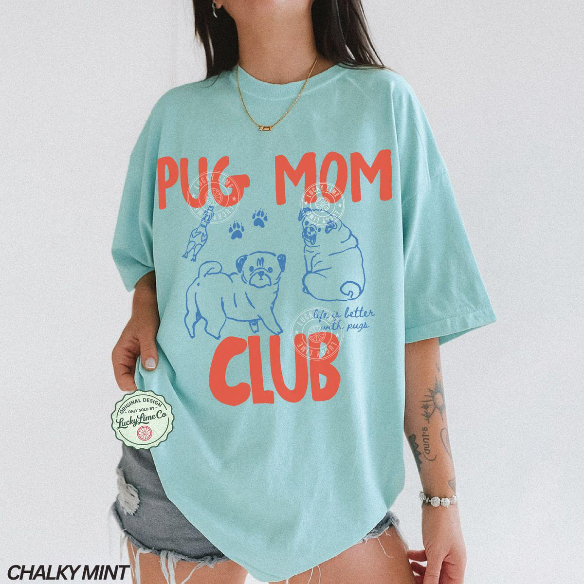 Pug Mom Pug Mom Club Pet Parent Tee Dog Mom Dog Mom Comfort Colors Dog Dog Lover Tee