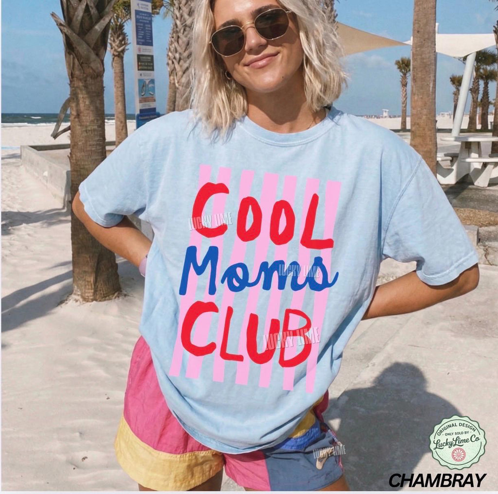 Moms Club Comfort Colors Mom Mama Tee Striped Mom Life Mother Day Mom