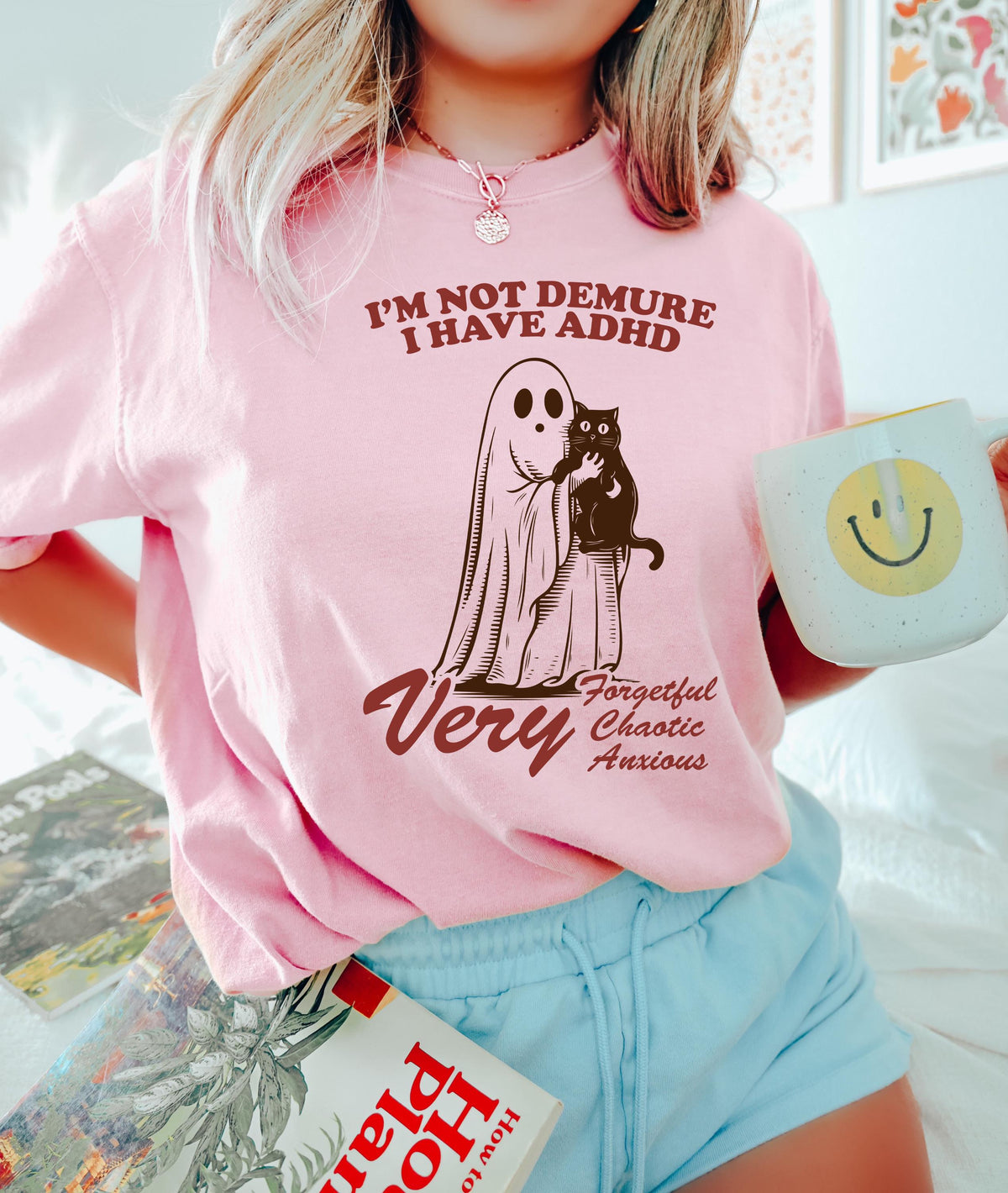 Demure Adhd Demure Trend Halloween Ghos Ghost Holding Ca Very Demure Ghos