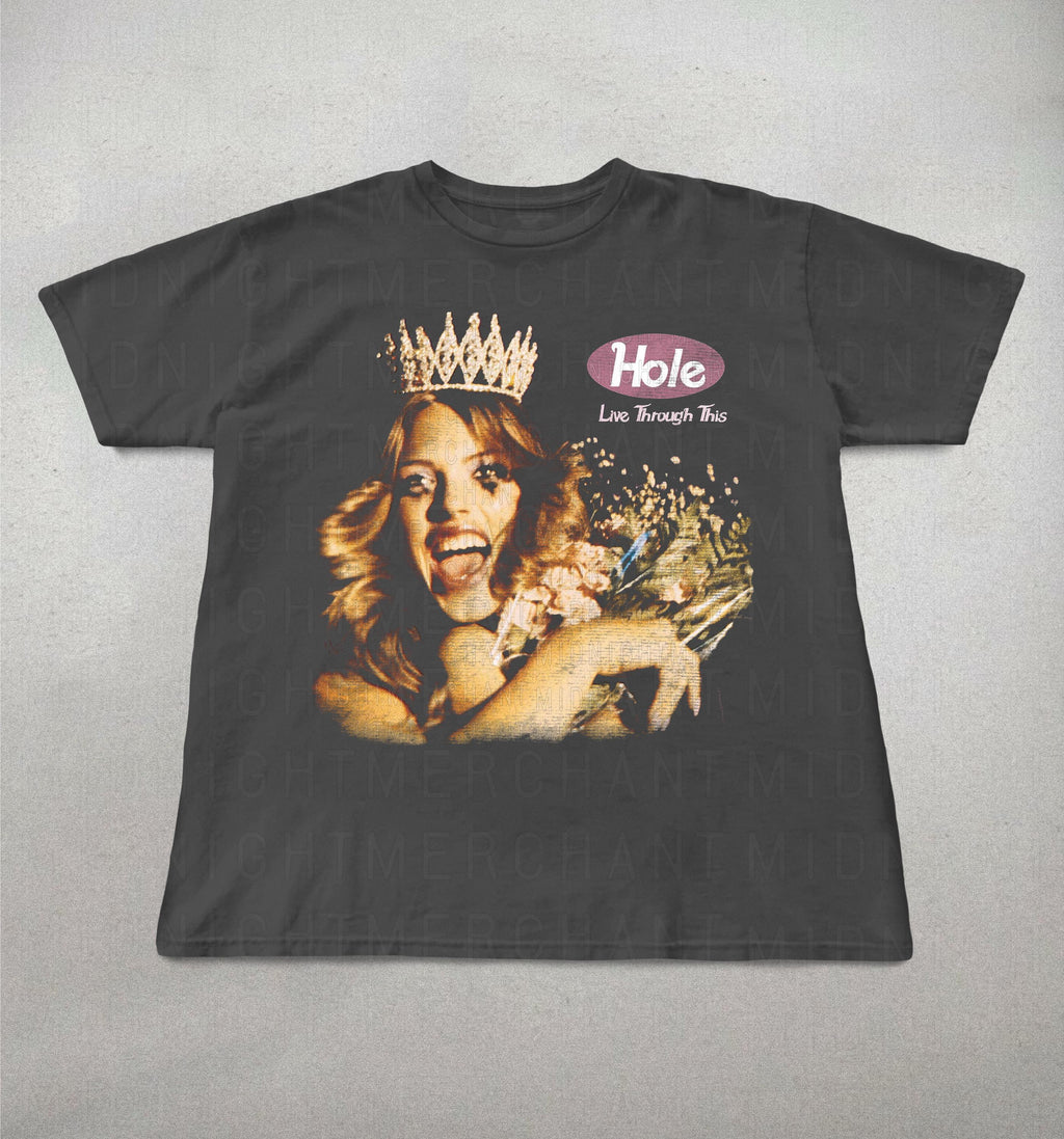 Hole Band Live Through 90s Band Tees Retro Alt Rock Tee
