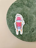 Girl Ski Snowboarding Die-Cut Sticker Unisex , , , Long Sleeve Tee