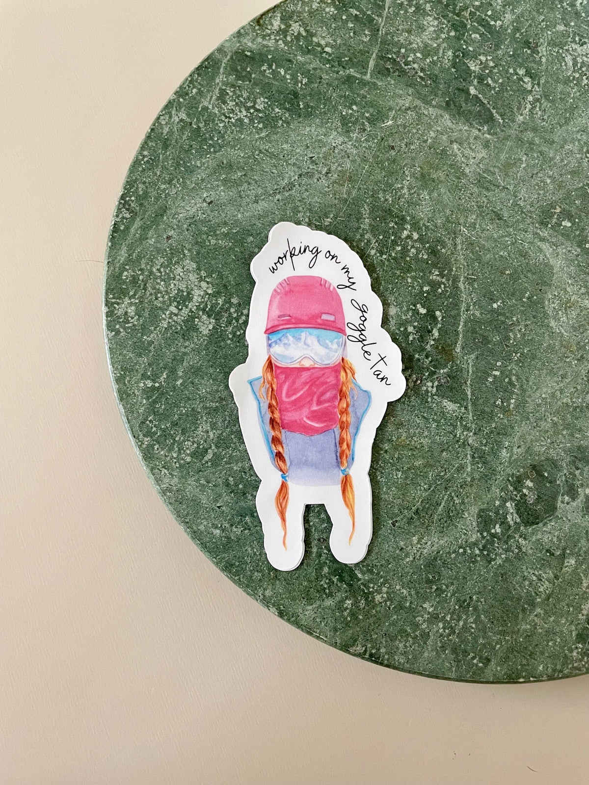 Girl Ski Snowboarding Die-Cut Sticker Unisex , , , Long Sleeve Tee