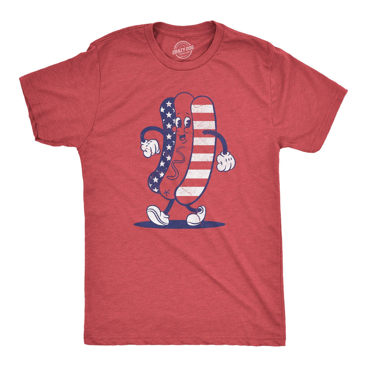 Fourth of July Hotdog Men's T Shirt Unisex , , , Long Sleeve Tee