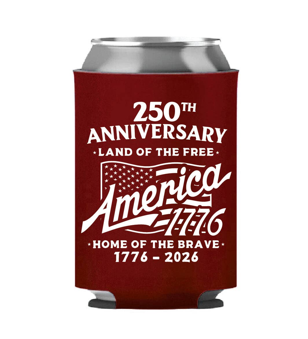 250th Anniversary - Home of the Brave Red Koozie - 4696 Unisex , , , Long Sleeve Tee