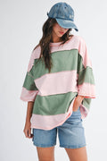 8417FN Polly Color Block Top Unisex , , , Long Sleeve Tee