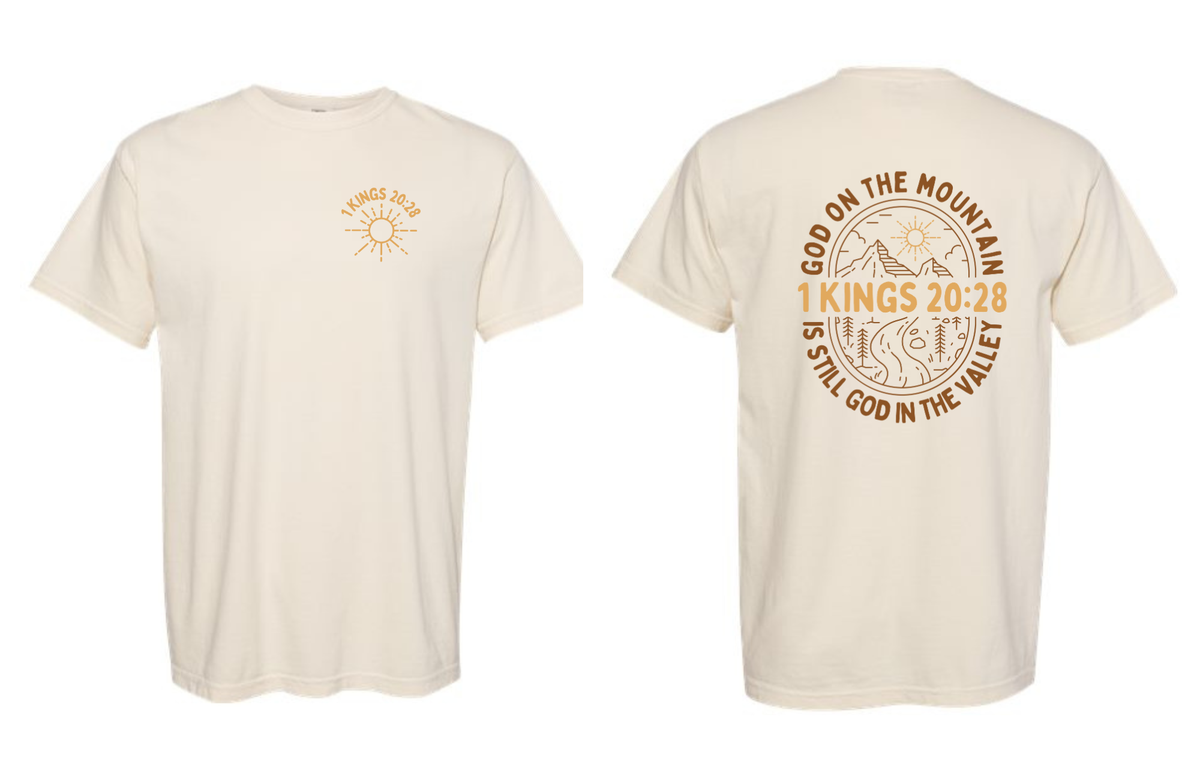 Front/Back 1 Kings 20:28 On Comfort Colors Ivory Unisex , , , Long Sleeve Tee