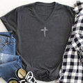Tiny Cross Christian Unisex , , , Long Sleeve Tee