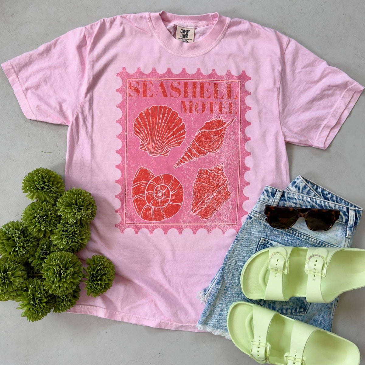 Seashell Motel Tee Unisex , , , Long Sleeve Tee