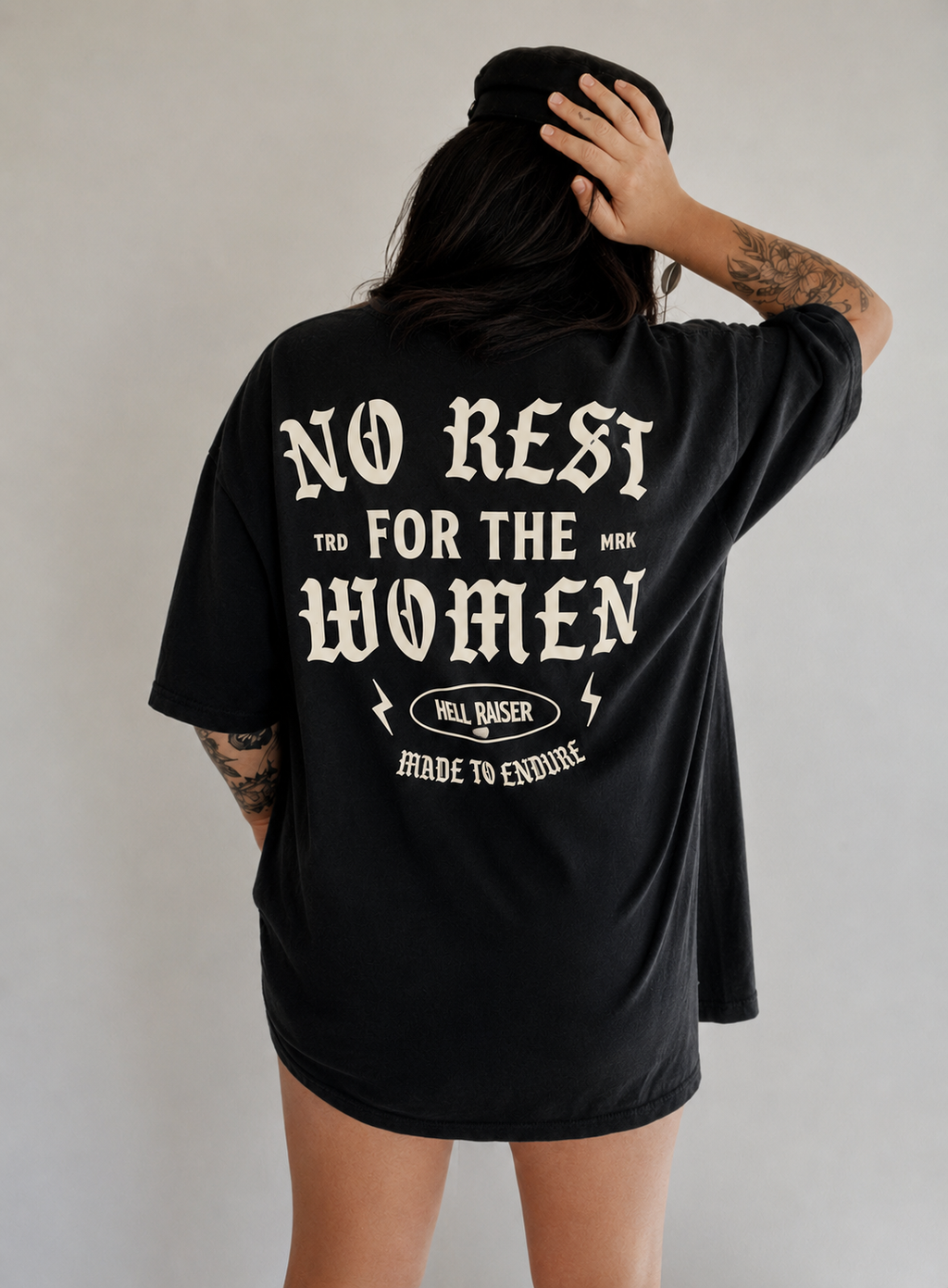 No Rest For the Women Edgy Womens Graphic Tee - Black