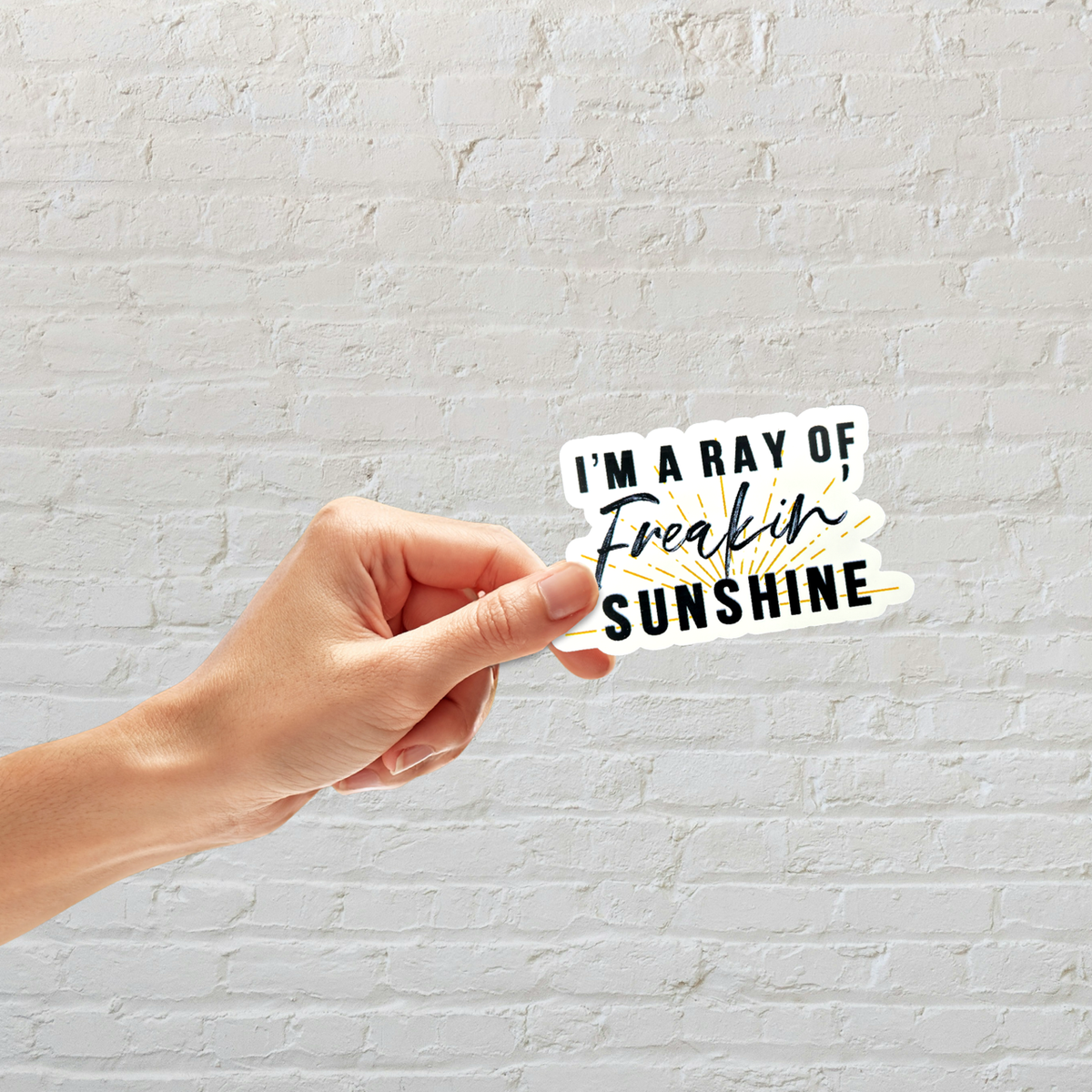 I'm A Ray of Freakin' Sunshine Sticker Unisex , , , Long Sleeve Tee