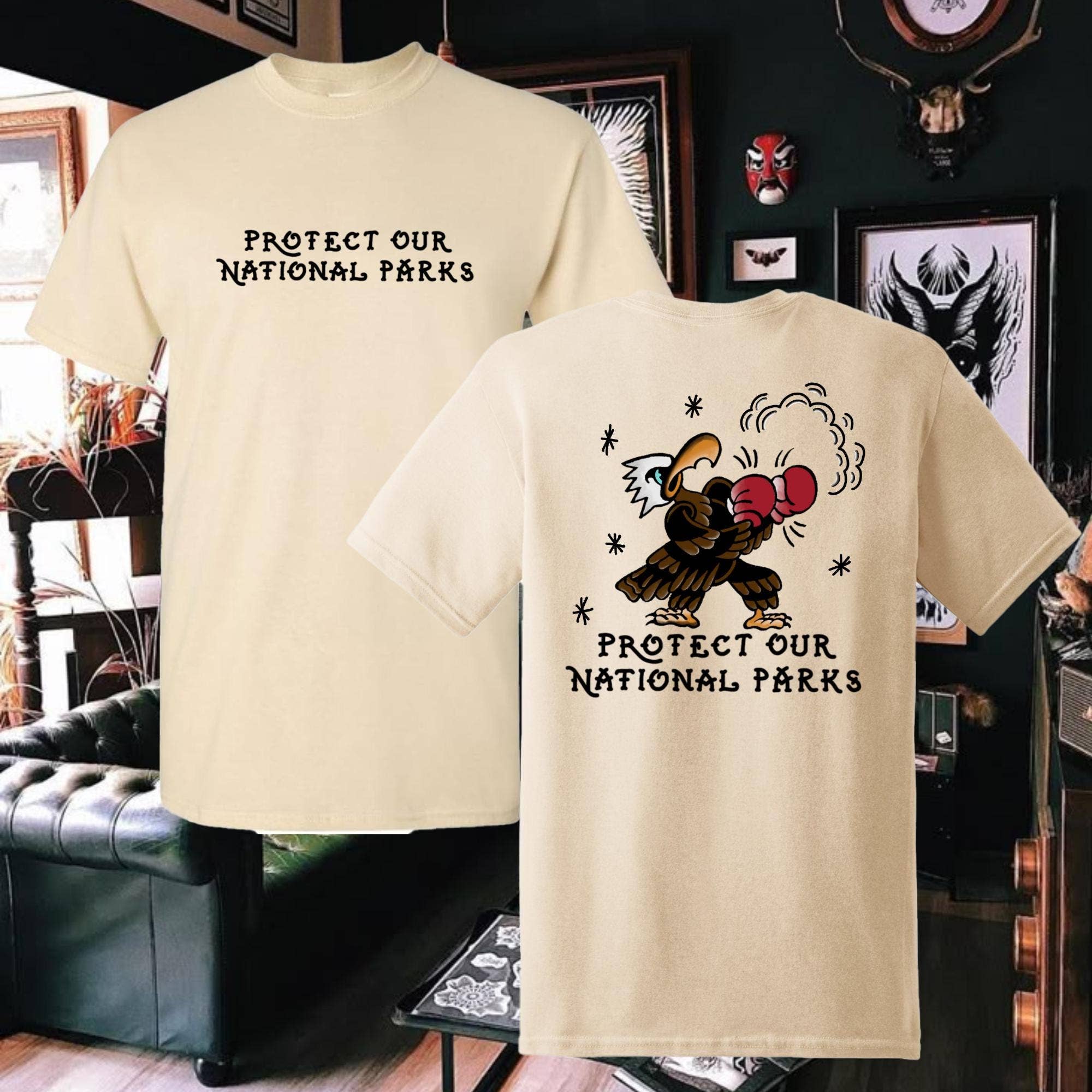 American Tattoo Eagle National Park Unisex , , , Long Sleeve Tee