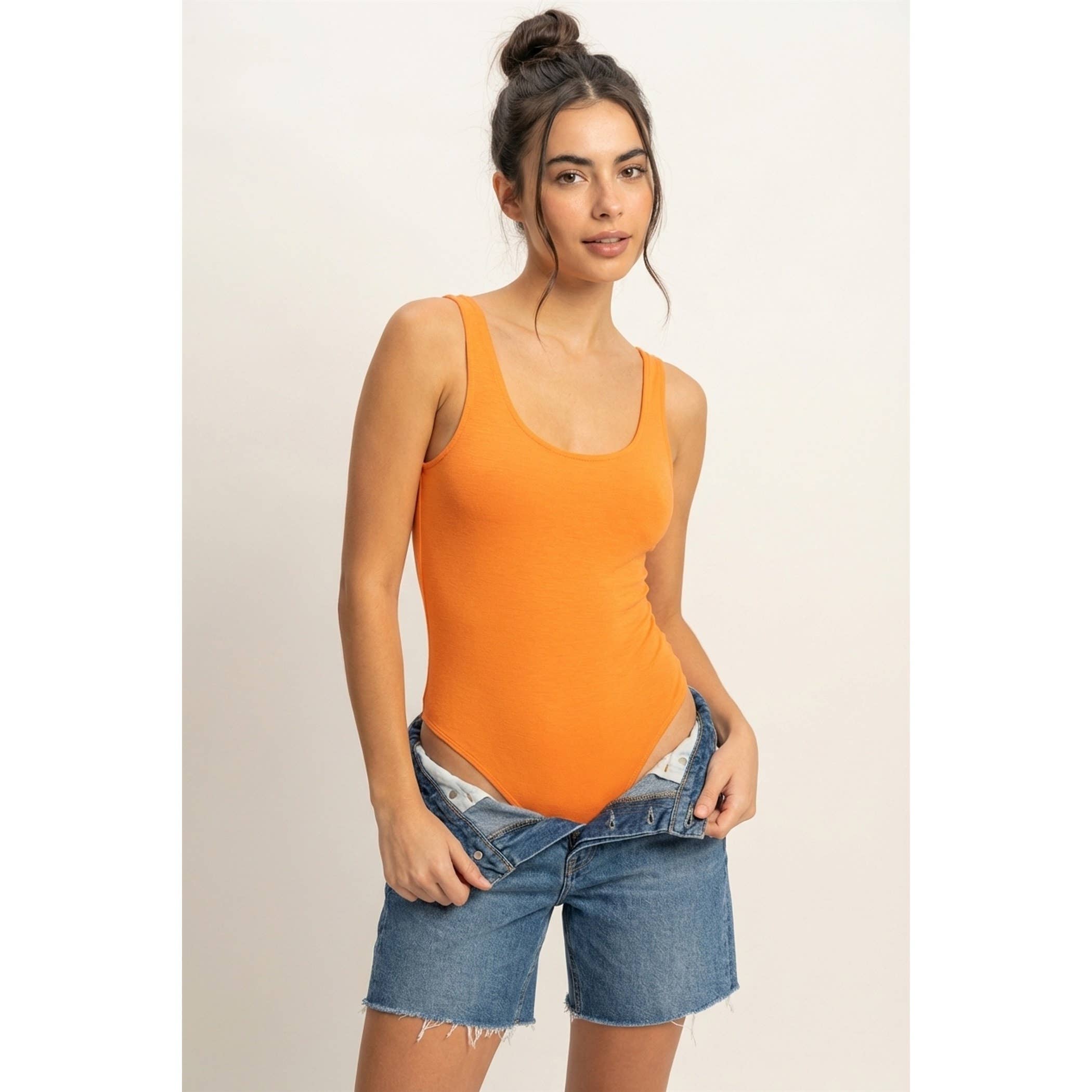 Scoop Neck Tank Bodysuit Unisex , , , Long Sleeve Tee