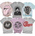 Classic Rock & Roll Band Retro Music Concert Graphic Tee Unisex , , , Long Sleeve Tee