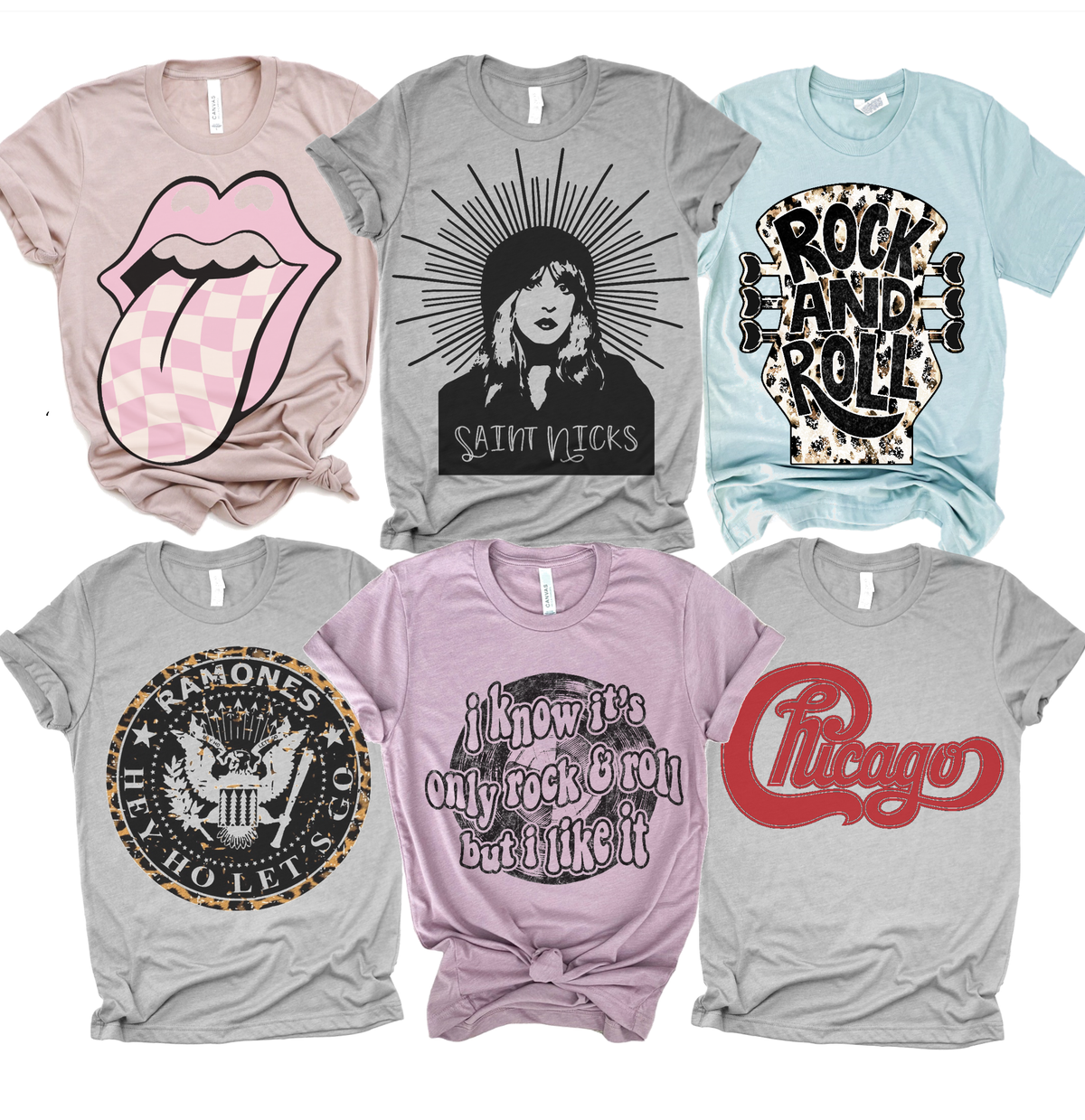 Classic Rock & Roll Band Retro Music Concert Graphic Tee Unisex , , , Long Sleeve Tee