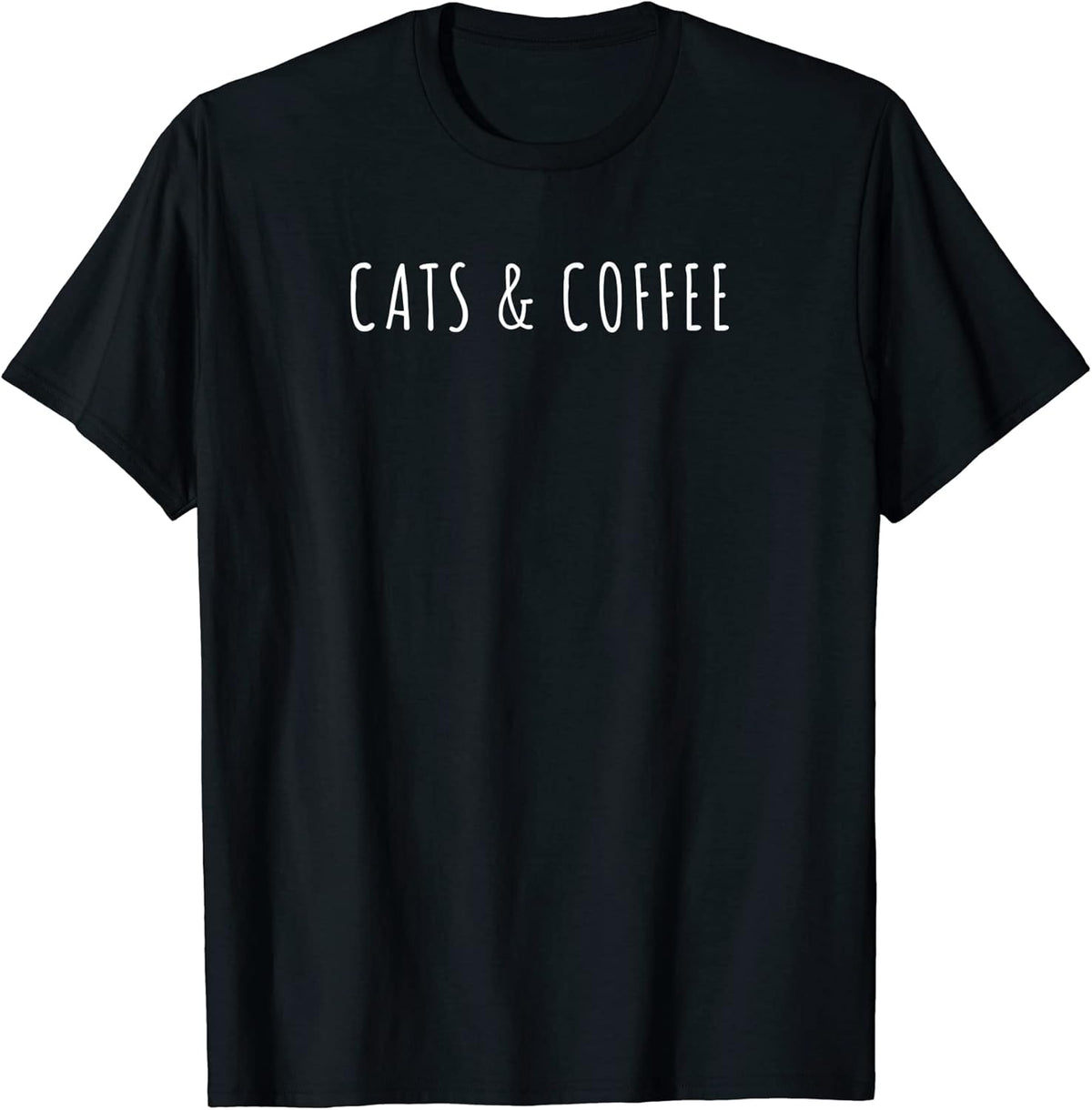 cats and Coffee Funny cat Theme Texted By Coffee Lover Men Women Kids Unisex , , , Long Sleeve Tee