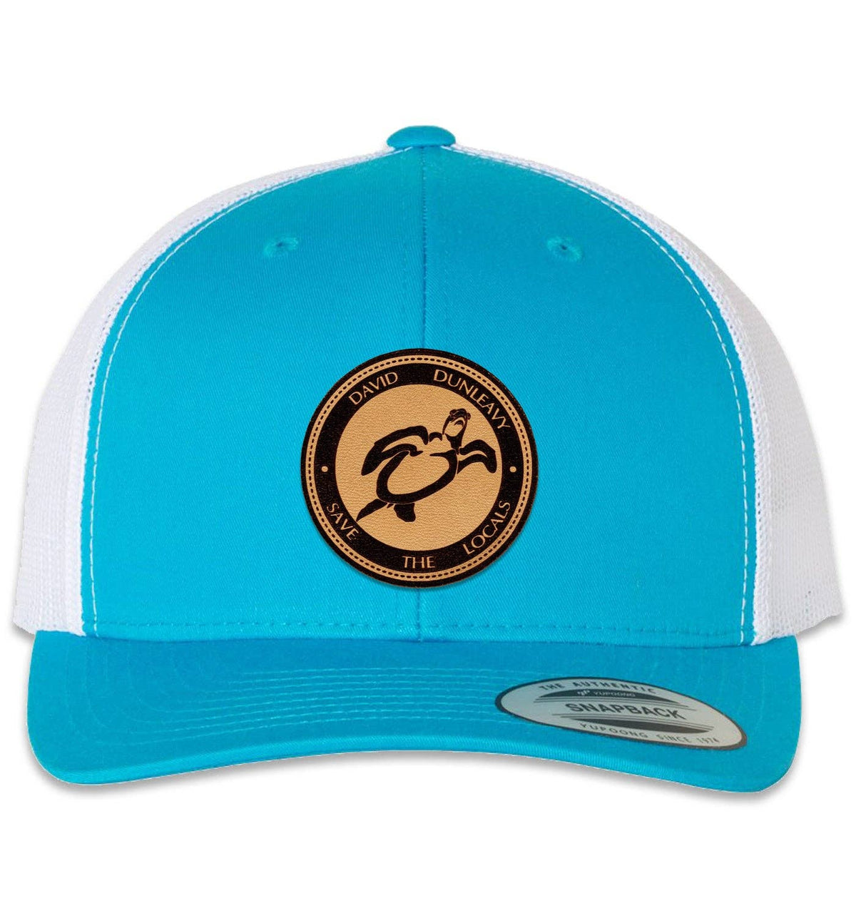 Turtle Deco 6 Panel Trucker Snap Back Turquoise White Hat Unisex , , , Long Sleeve Tee