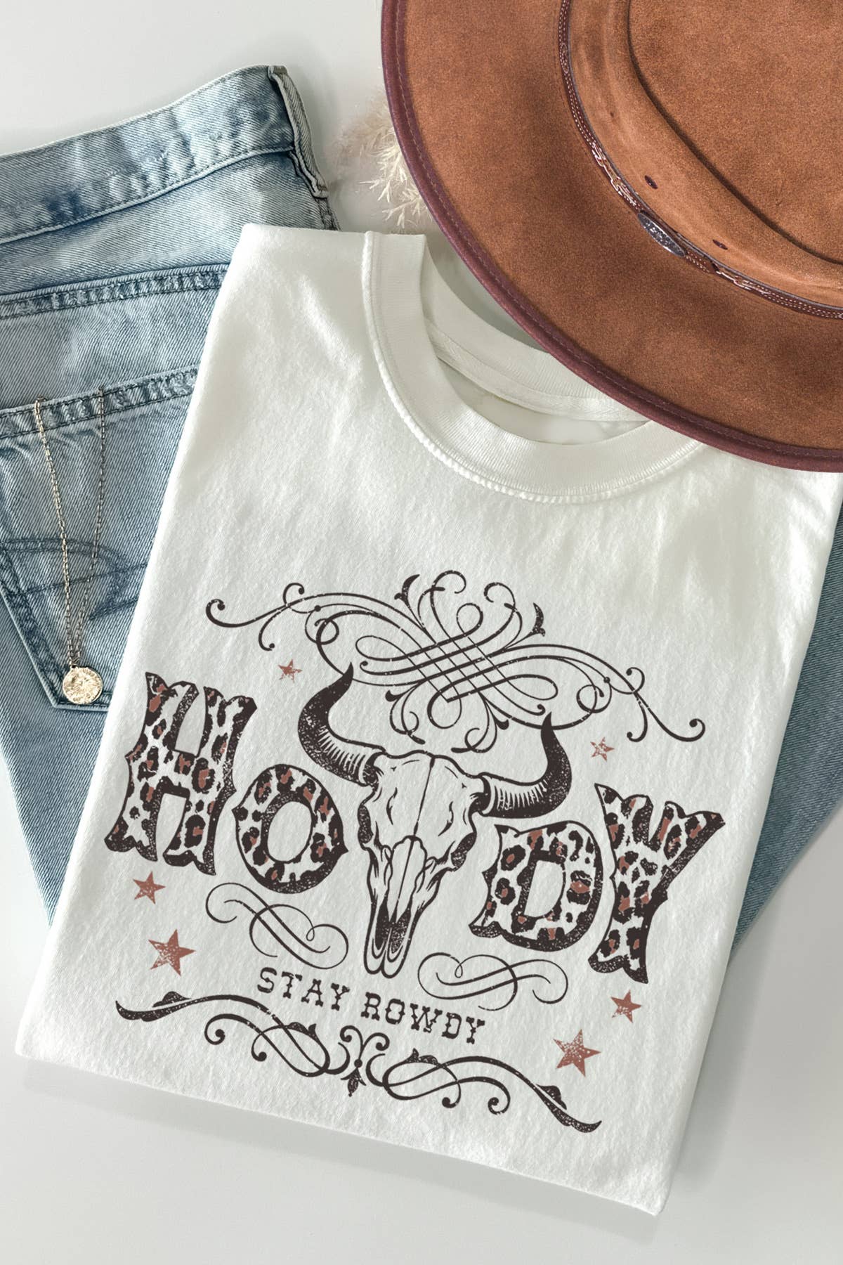 Women Western Graphic Print Short Sleeve Loose Top Unisex , , , Long Sleeve Tee