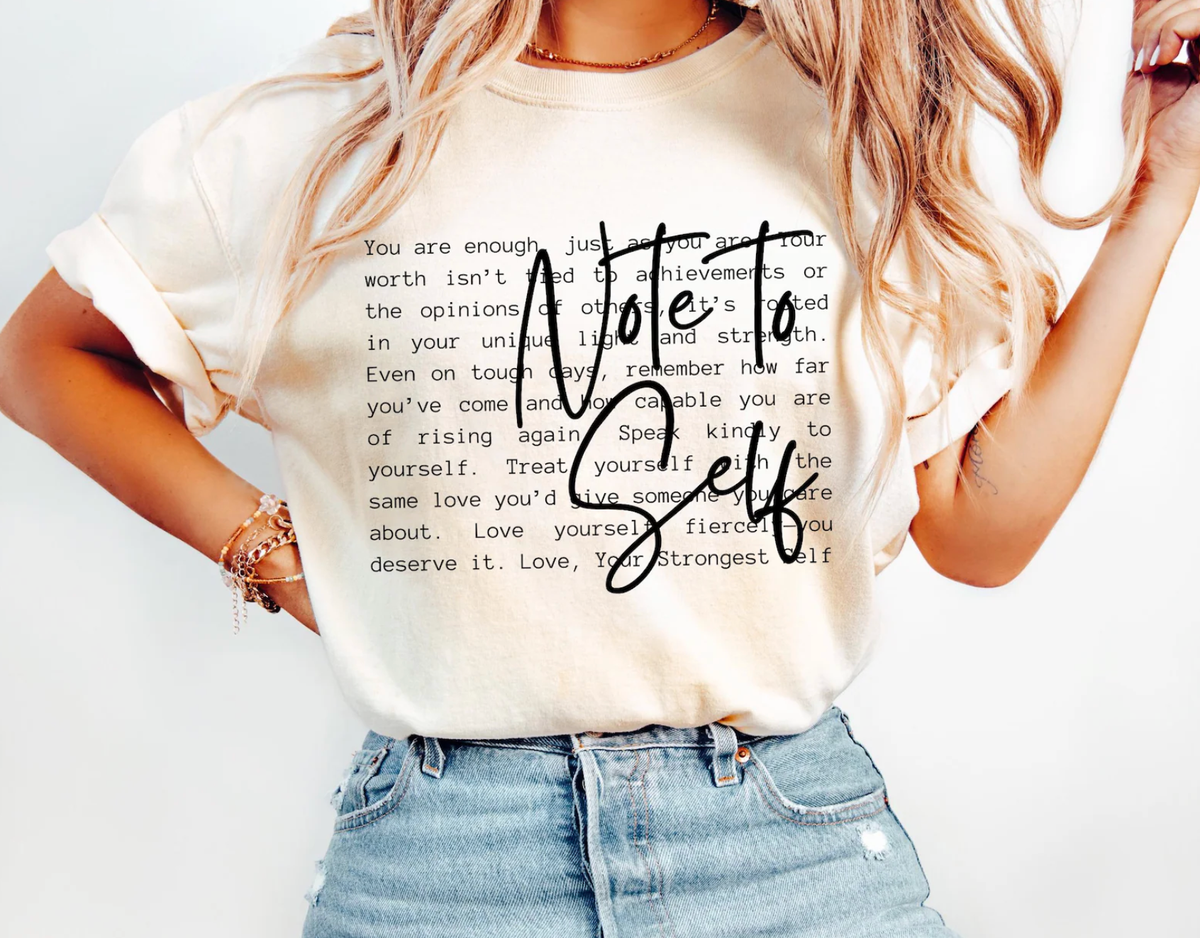 Note To Self Comfort Color Tee Unisex , , , Long Sleeve Tee