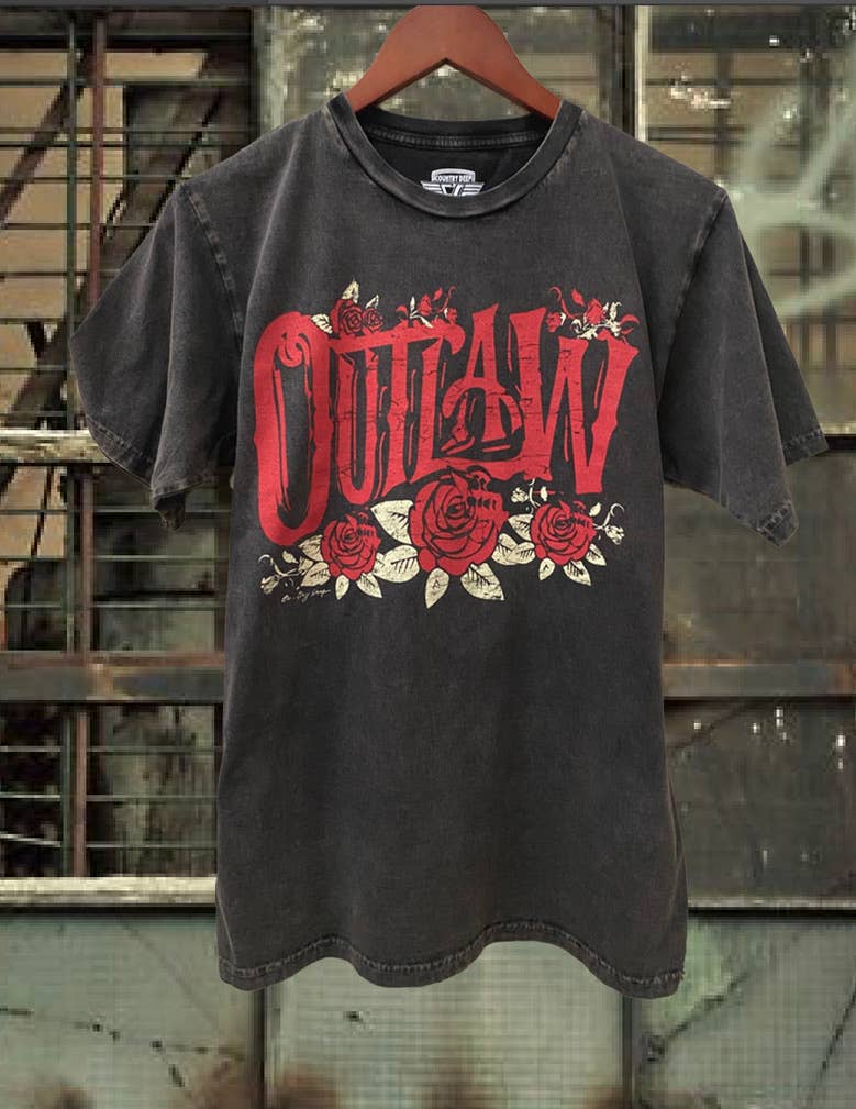 Outlaw Vintage Relaxed Acid Wash Unisex Tee Unisex , , , Long Sleeve Tee