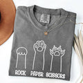 Rock, Paper, Scissors, Cat Mom, Cat Funny, Feline Pet Tshirt Unisex , , , Long Sleeve Tee