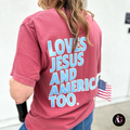 Loves Jesus and America Too Unisex , , , Long Sleeve Tee