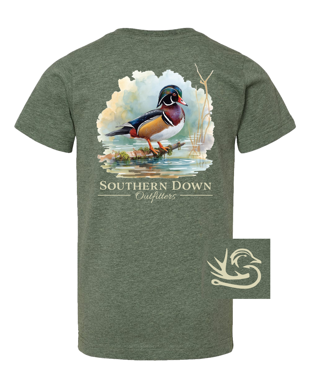Wood Duck On Branch Toddler Tee Unisex , , , Long Sleeve Tee
