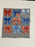 Patriotic Bows Unisex , , , Long Sleeve Tee
