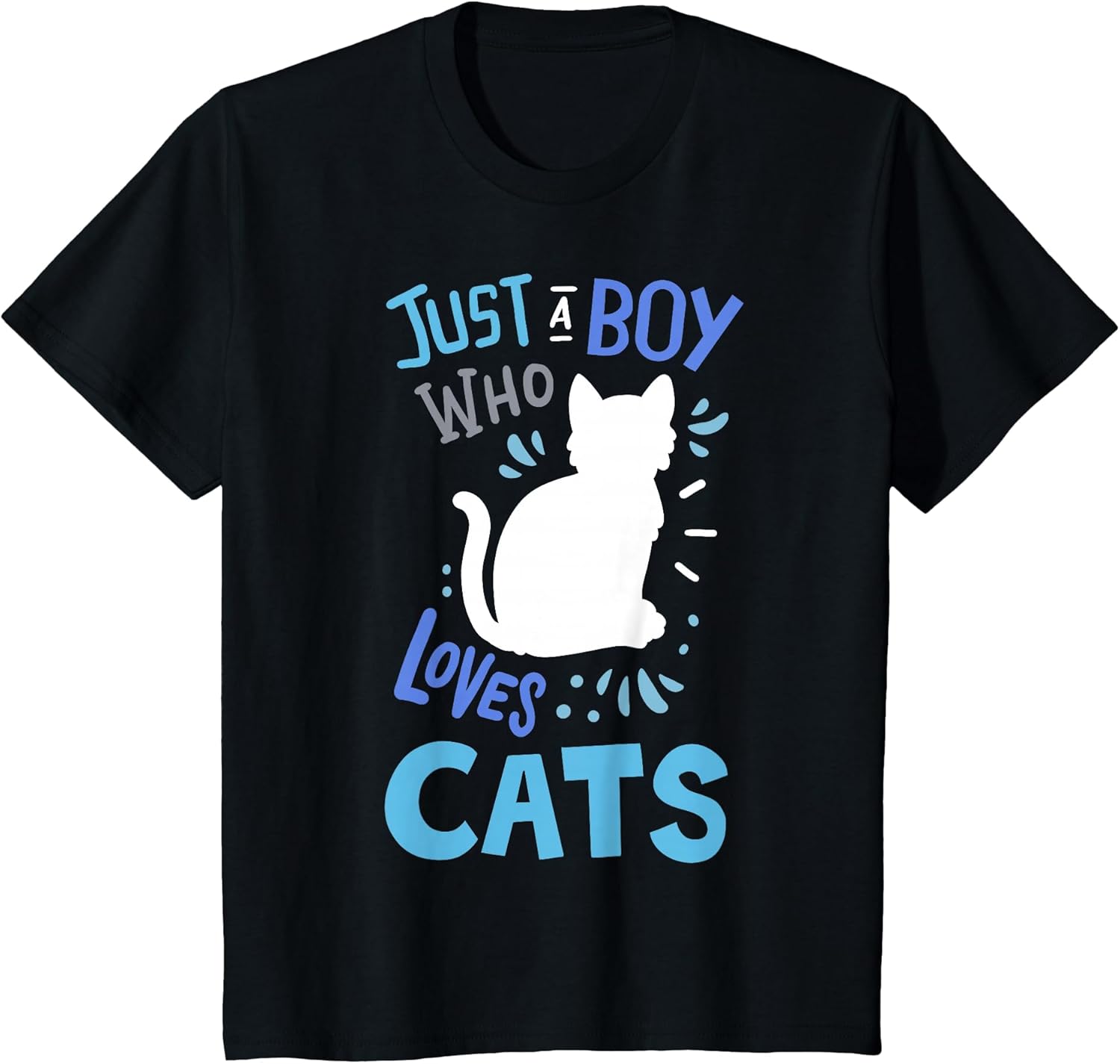 Kids Cat Just A Boy Who Loves Cats for Cat Lovers Unisex , , , Long Sleeve Tee