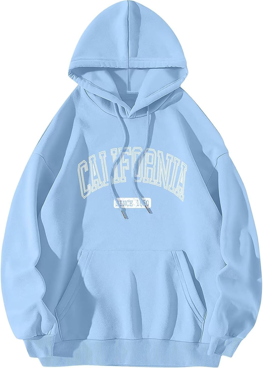 Letter Graphic Print Hoodies for Women Oversized Long Sleeve Casual Drawstring Fall Pullover Sweatshirt Tops