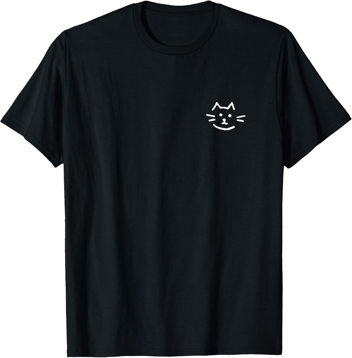 Cute Cat Face - Minimalist Subtle Graphic Kitten Lover Unisex , , , Long Sleeve Tee