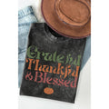 Grateful Thankful - Mineral Wash Unisex , , , Long Sleeve Tee