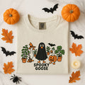 Spooky Goose Funny Halloween Shirt, Ghost Goose Tee Unisex , , , Long Sleeve Tee