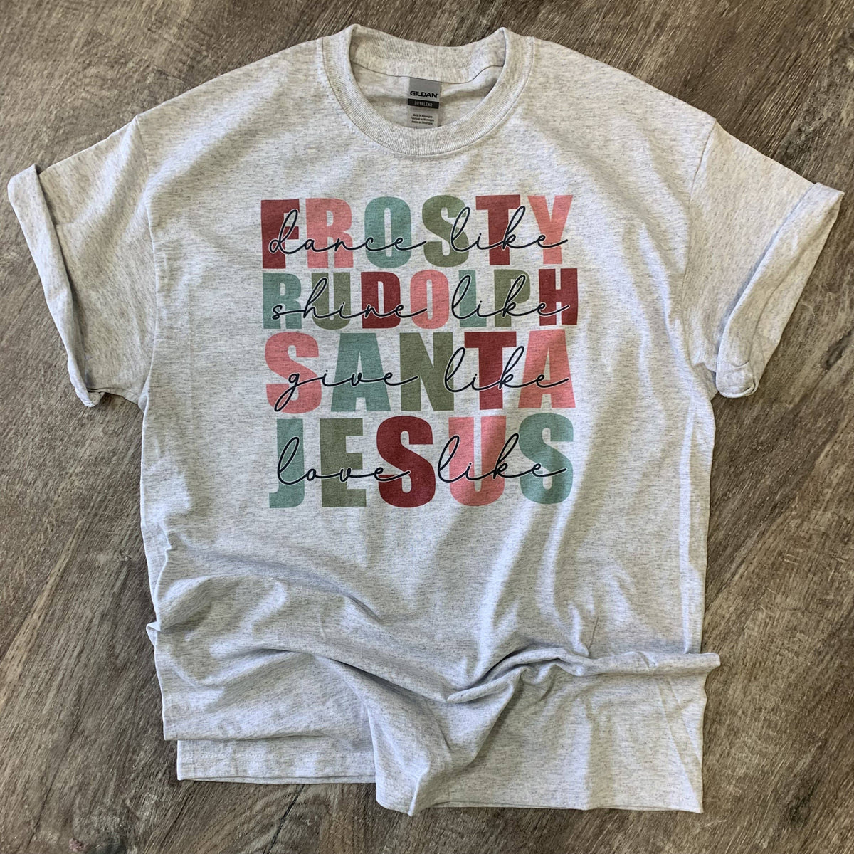 Dance Like Frosty Shine Like Rudolph On Ash Gray Tee Unisex , , , Long Sleeve Tee