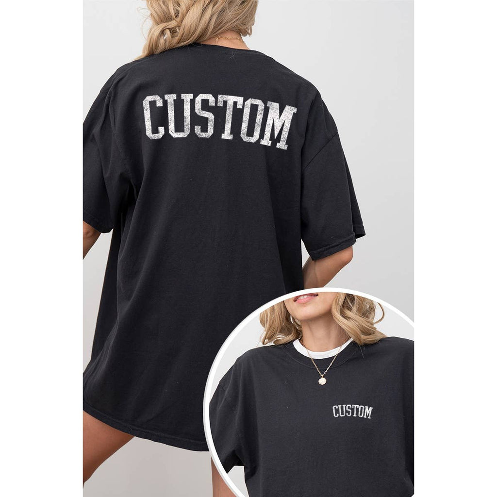 Custom Design Vintage Graphic Oversized Tee
