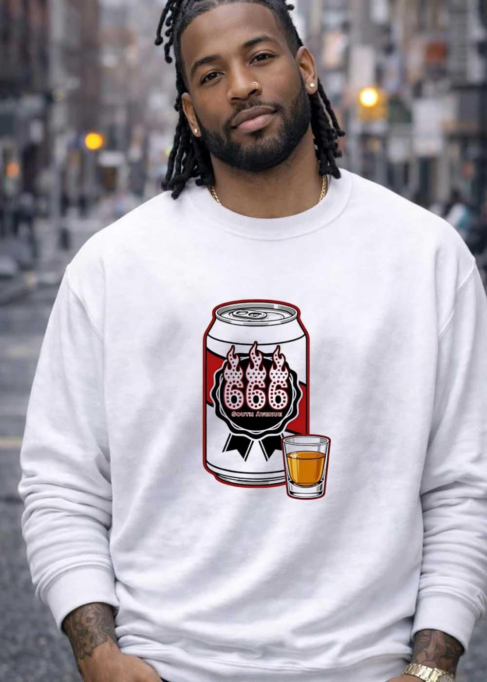 666 South Avenue Beer Can and Shot Glass T-Shirt