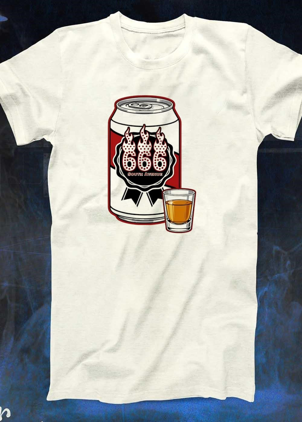 666 South Avenue Beer Can and Shot Glass T-Shirt